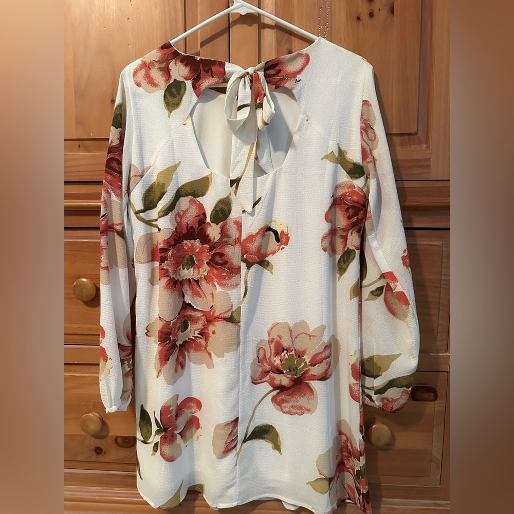 Staccato Dress- beautiful winter white floral
